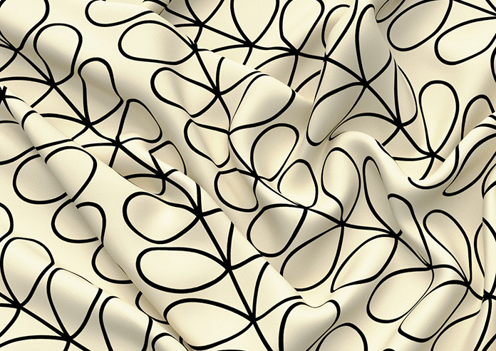 Orla Kiely Linear Stem, Black - Roman Blind - Image 4